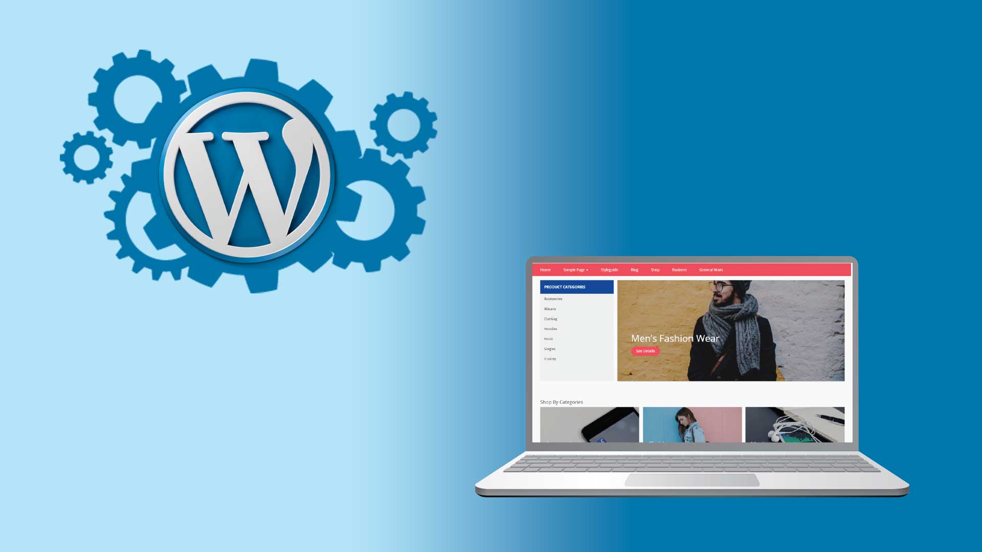 Wordpress online shop slide