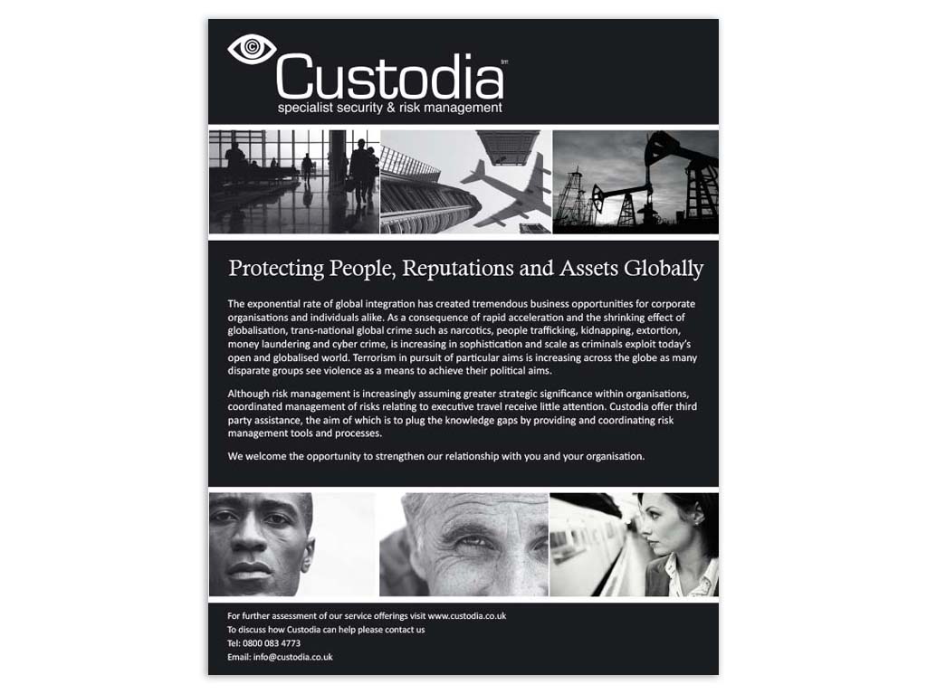 Custodia Risk Management full page advertisement