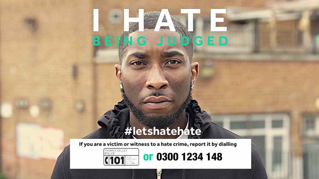Thames Valley Police - Lets Hate Hate Campaign screen grab